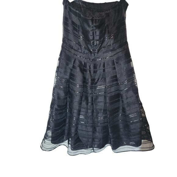 White House Black Market Black Strapless Dress Size 8 A1.4 - Picture 2 of 4